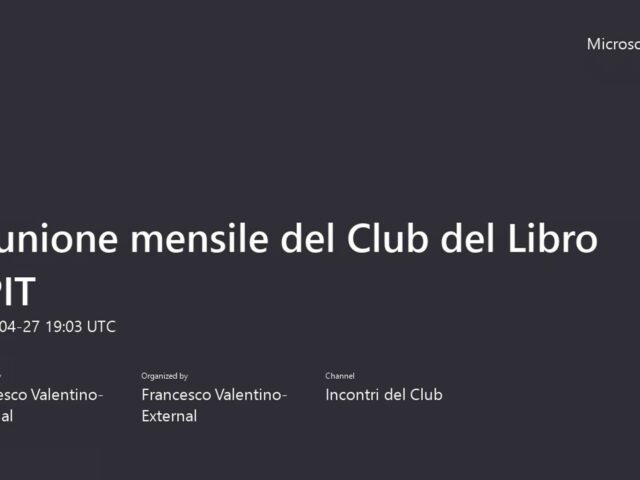 Club del Libro – Incontro di Marzo 2022